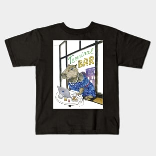 Capybara at the cafe Kids T-Shirt